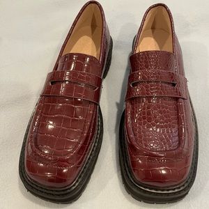 Urban Outfitters Chunky Loafer, Red Snake Skin